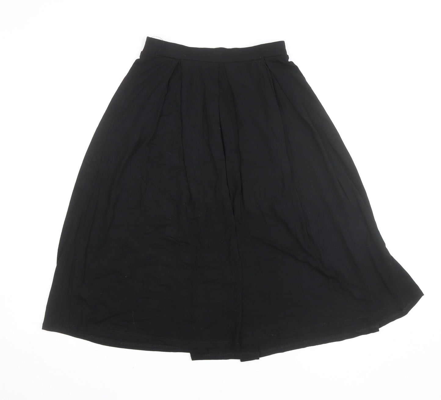 ASOS Women’s Black Midi A-Line Skirt Size 8 Stretch Viscose Jersey