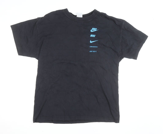 Nike Men's Black Graphic Logo Sports T-Shirt Size M