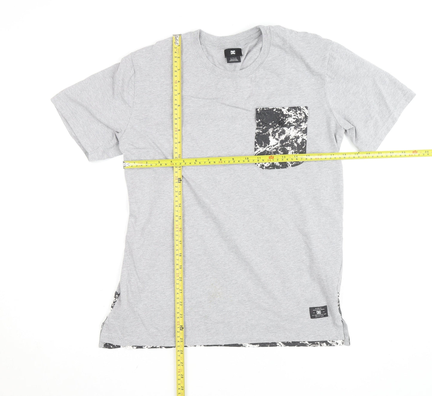 DC Shoes Men's Grey Crew Neck Short Sleeve T-Shirt L