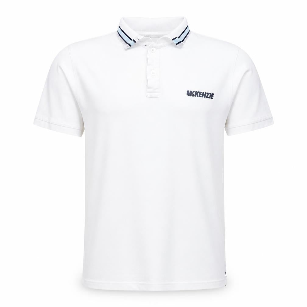 McKenzie Men's White Short Sleeve Polo Shirt Size S Regular Fit