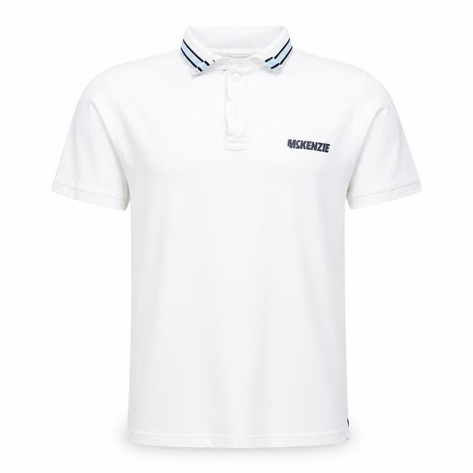 McKenzie Men's White Short Sleeve Polo Shirt Size S Regular Fit