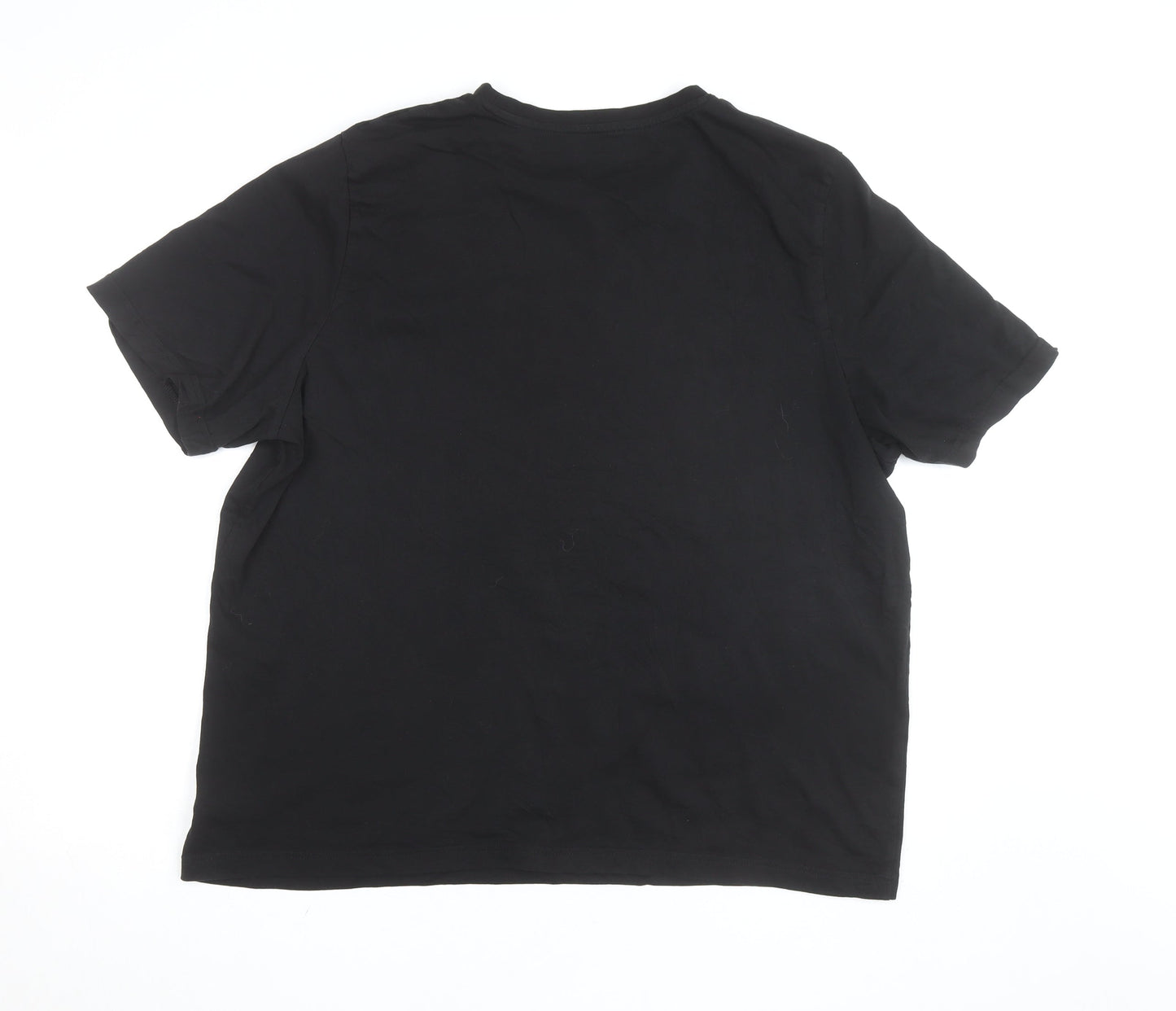 Puma Men Black Short Sleeve Crew Neck Graphic T-Shirt XL