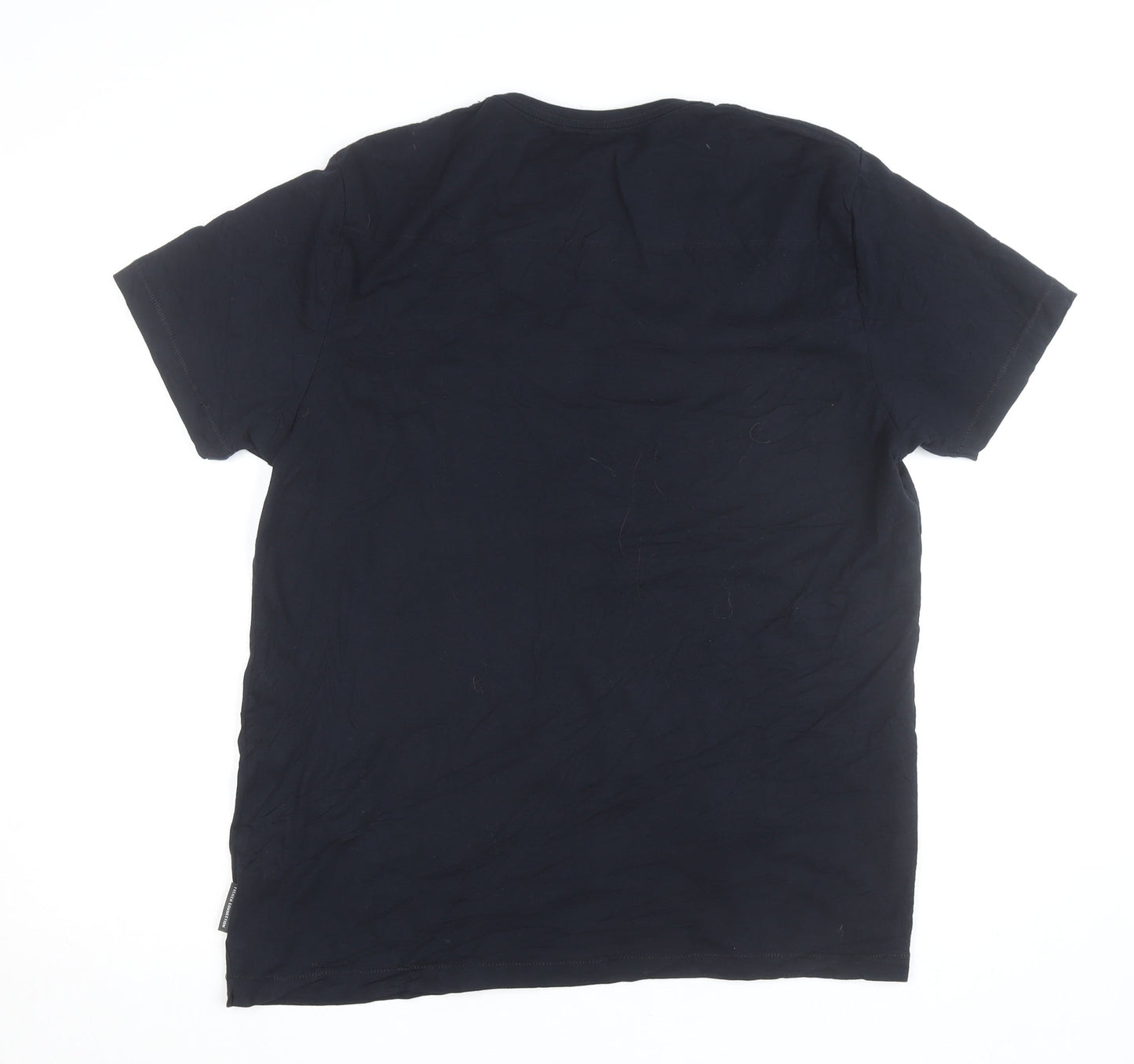 French Connection Men's Black XL Cotton Crew Neck T-Shirt