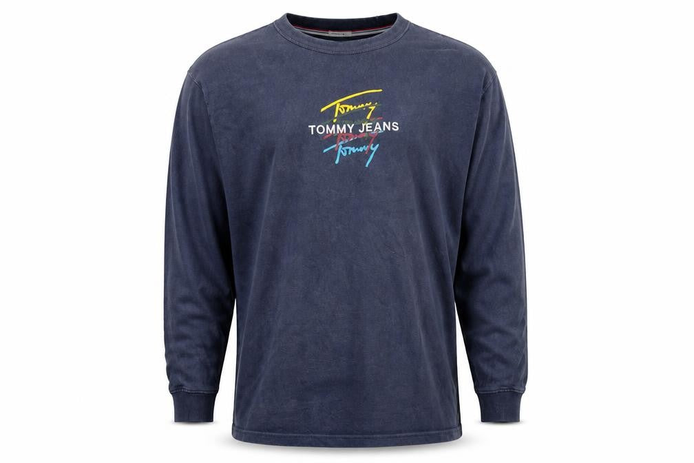 Tommy Jeans Men's Blue 2XL Relaxed Fit Crew Neck Sweatshirt