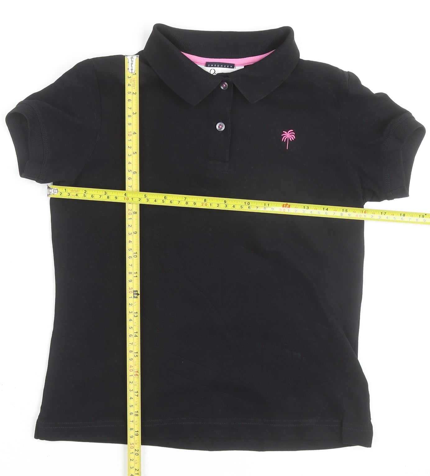 Lilly Pulitzer Women's Black XS Slim Fit Cotton Polo Shirt