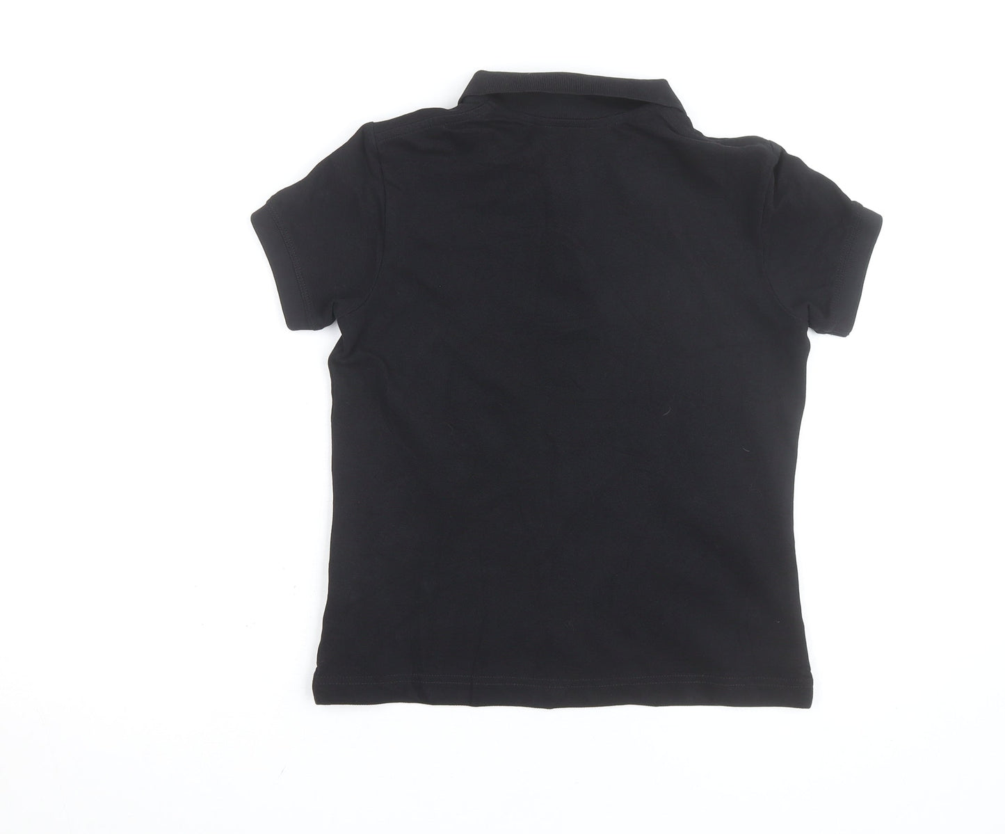 Lilly Pulitzer Women's Black XS Slim Fit Cotton Polo Shirt