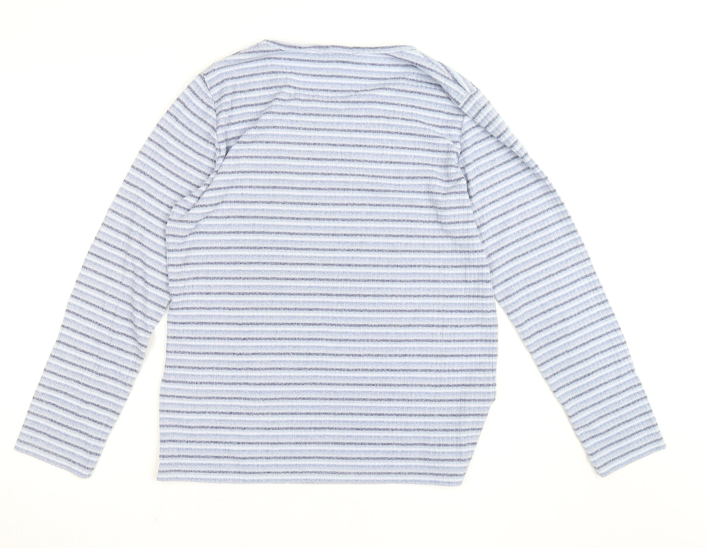 ISLE Essentials Women's Blue Striped Long Sleeve Knit Top Size 14-16