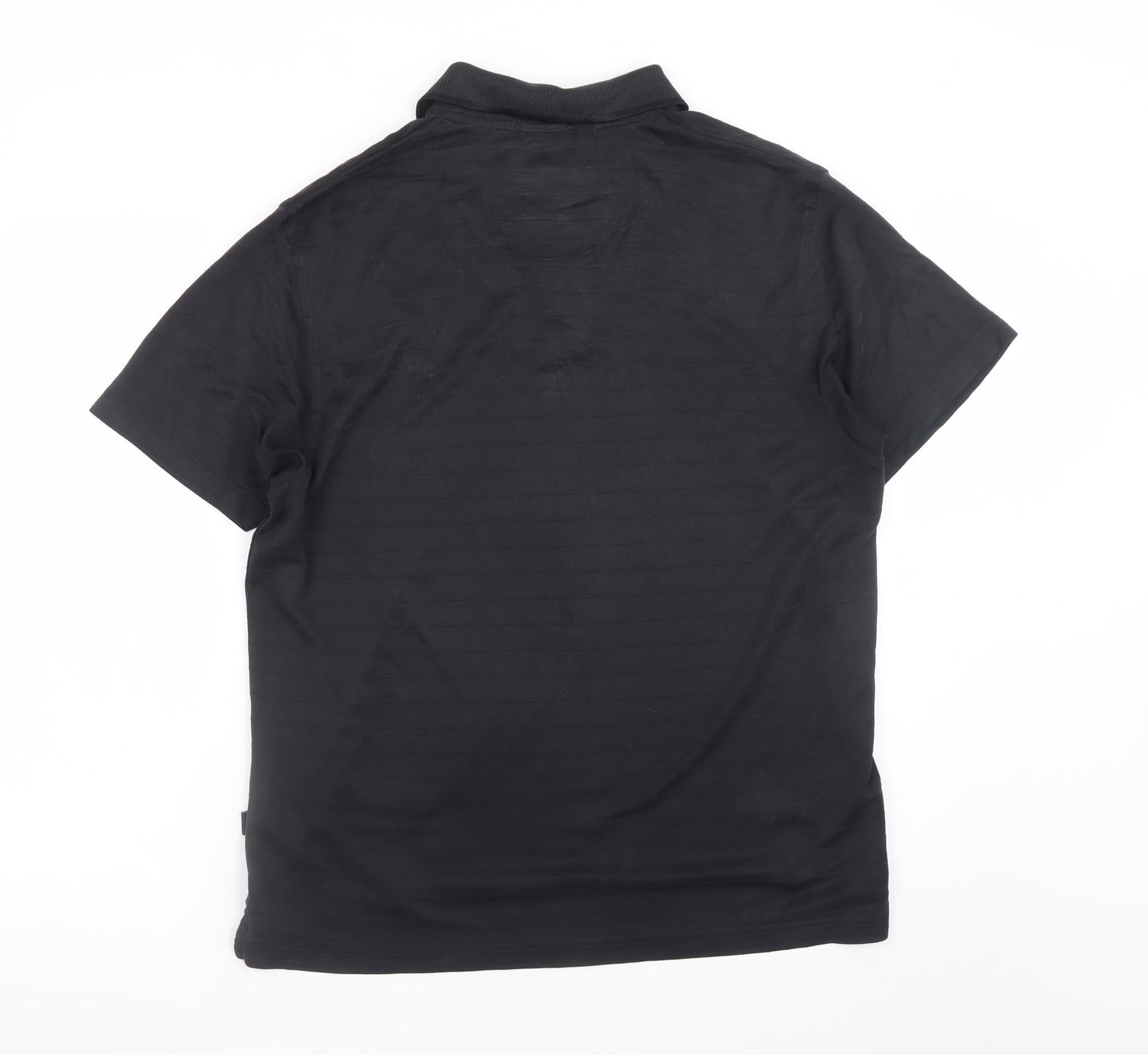 Stone Bay Golf Men's Black Short Sleeve Polo Shirt Size M