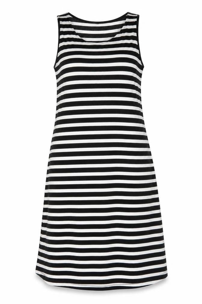 Marks & Spencer Women's Black Striped Tank Dress Size 8