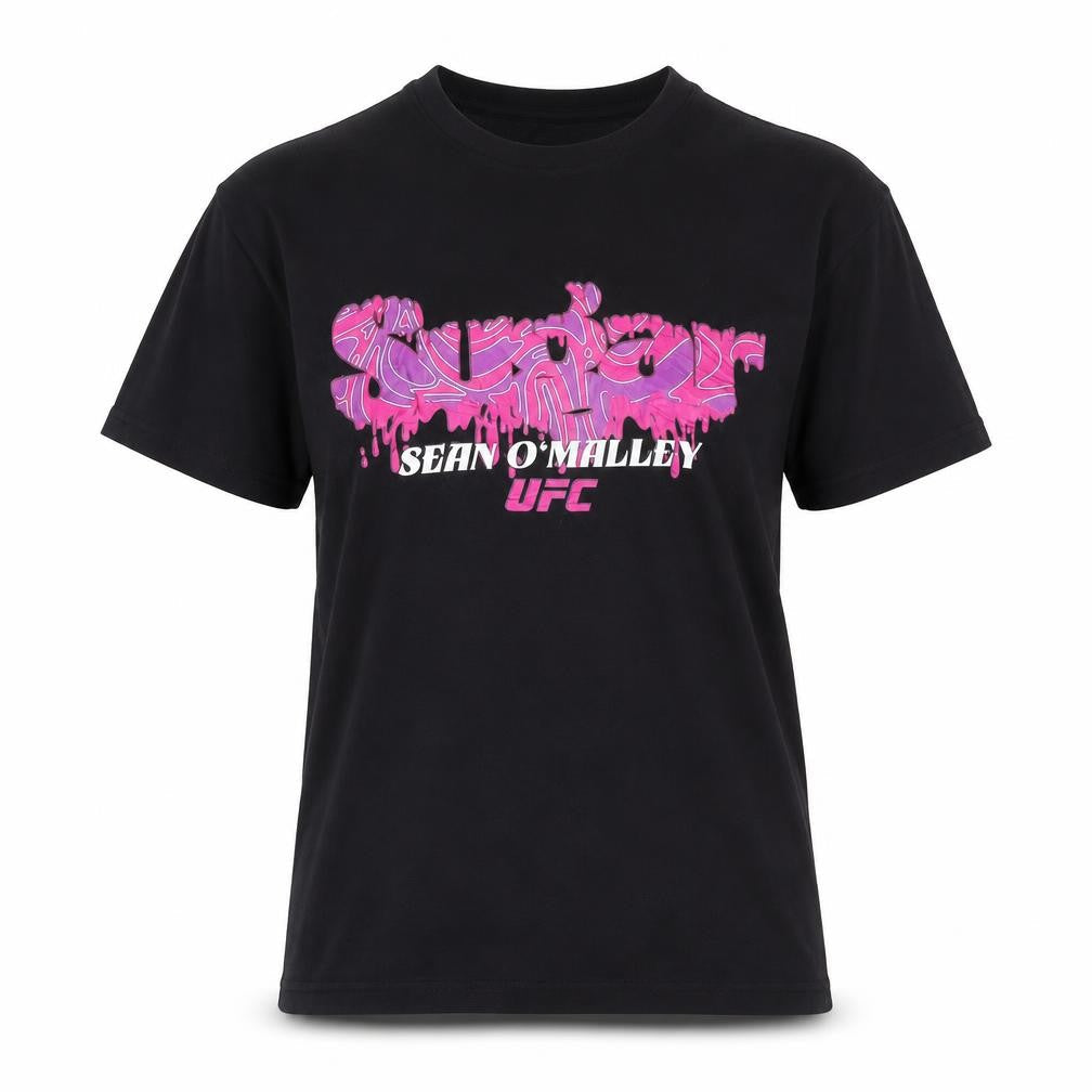 UFC Women's Black Short Sleeve T-Shirt Size S Cotton Sports Top