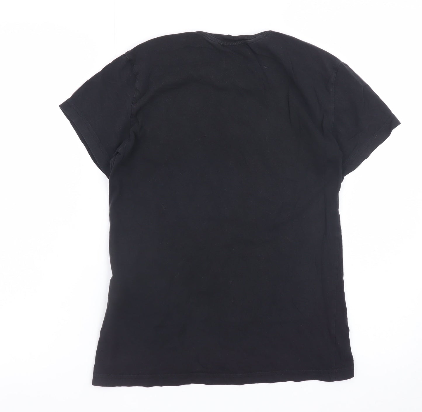 Diesel Men's Black Logo Cotton Crew Neck T-Shirt Size S