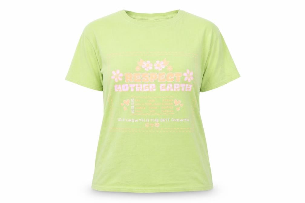 Vintage Supply Women’s Green 100% Cotton Graphic T-Shirt Size S