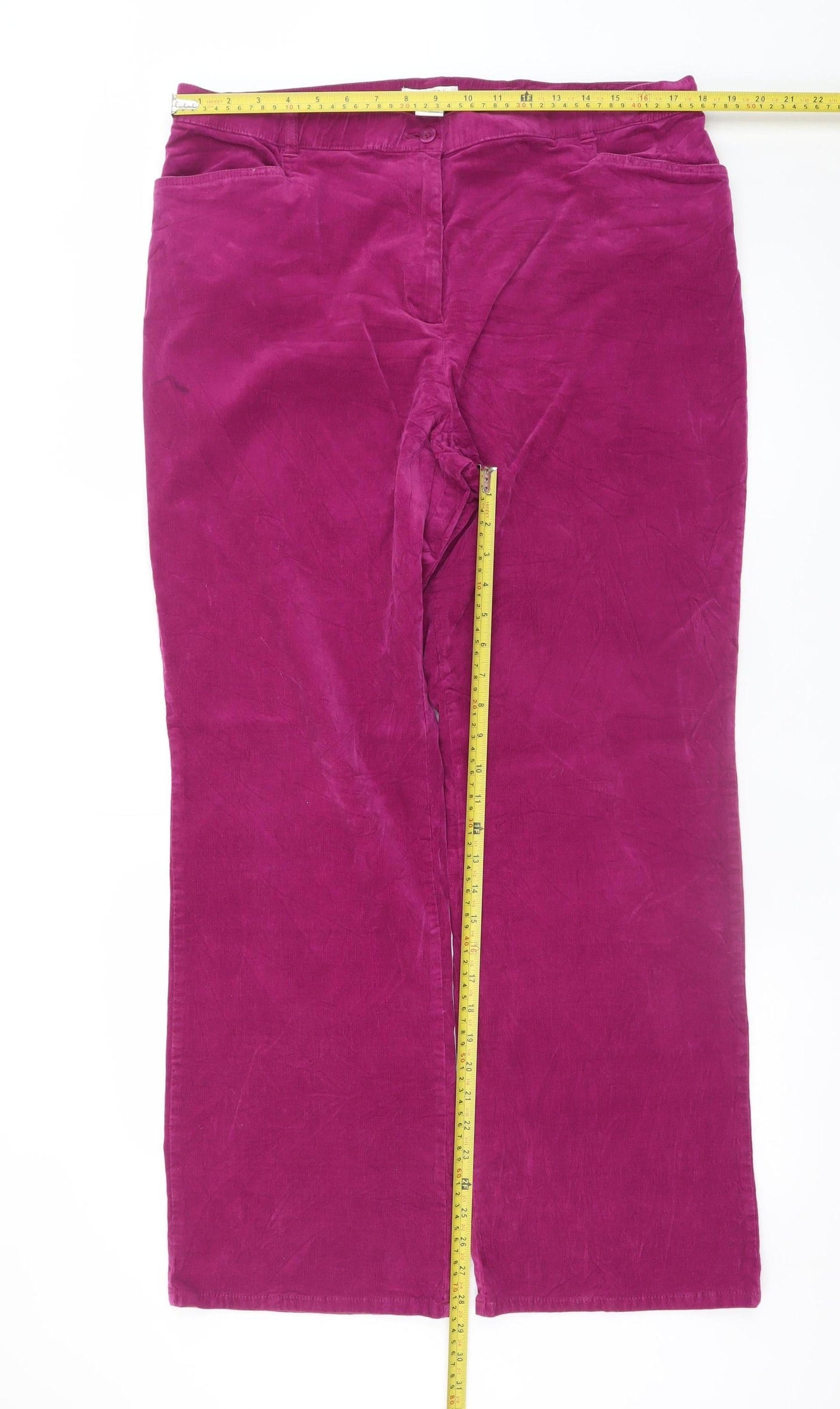 Orvis Women's Pink Corduroy Straight Jeans Size 16 Regular