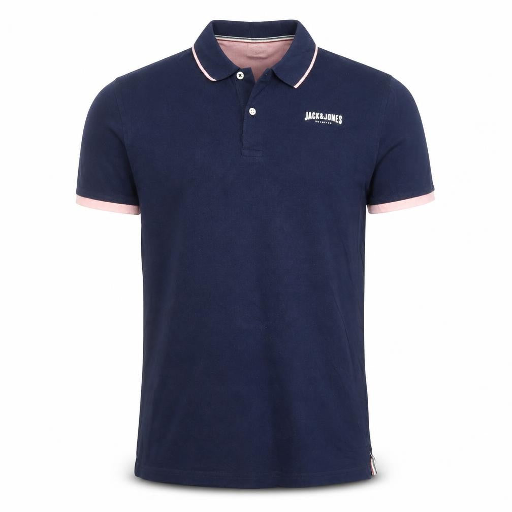 Jack & Jones Originals Men's Navy Polo Shirt M Cotton Classic Fit
