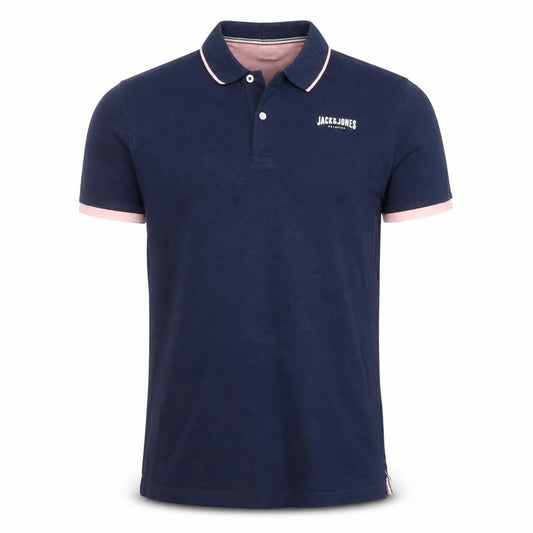 Jack & Jones Originals Men's Navy Polo Shirt M Cotton Classic Fit