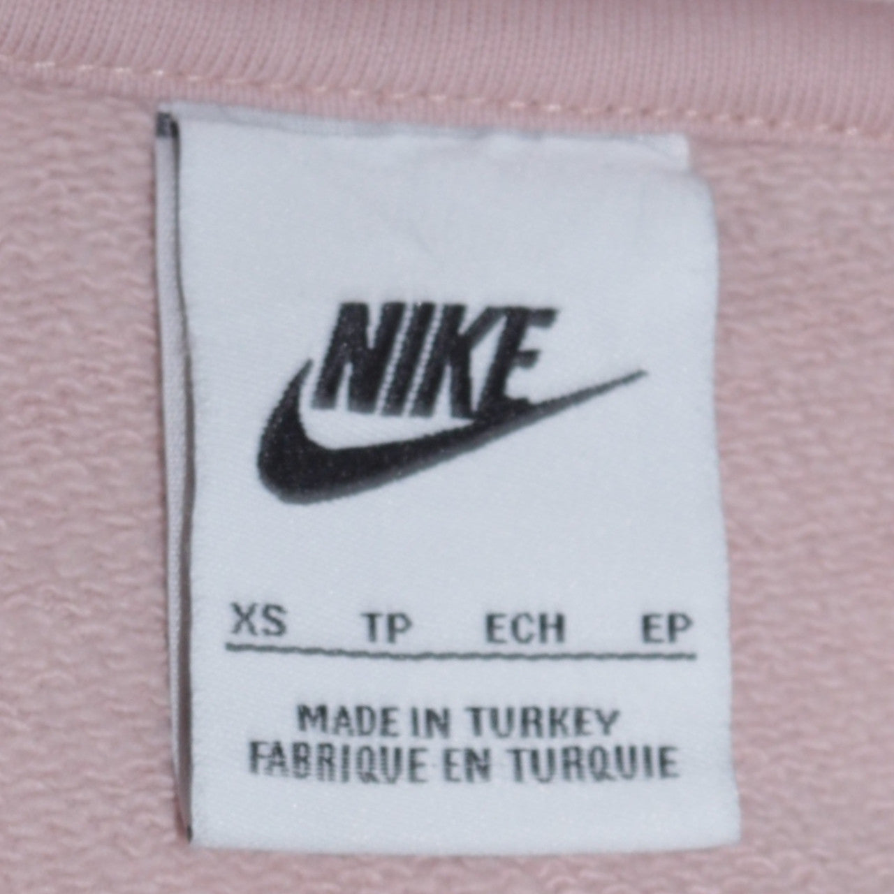 Nike Womens Pink XS Pullover Hoodie Cotton Logo Sweatshirt