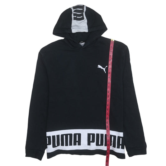 Puma Men's Black L Pullover Hoodie Sports Logo Lightweight