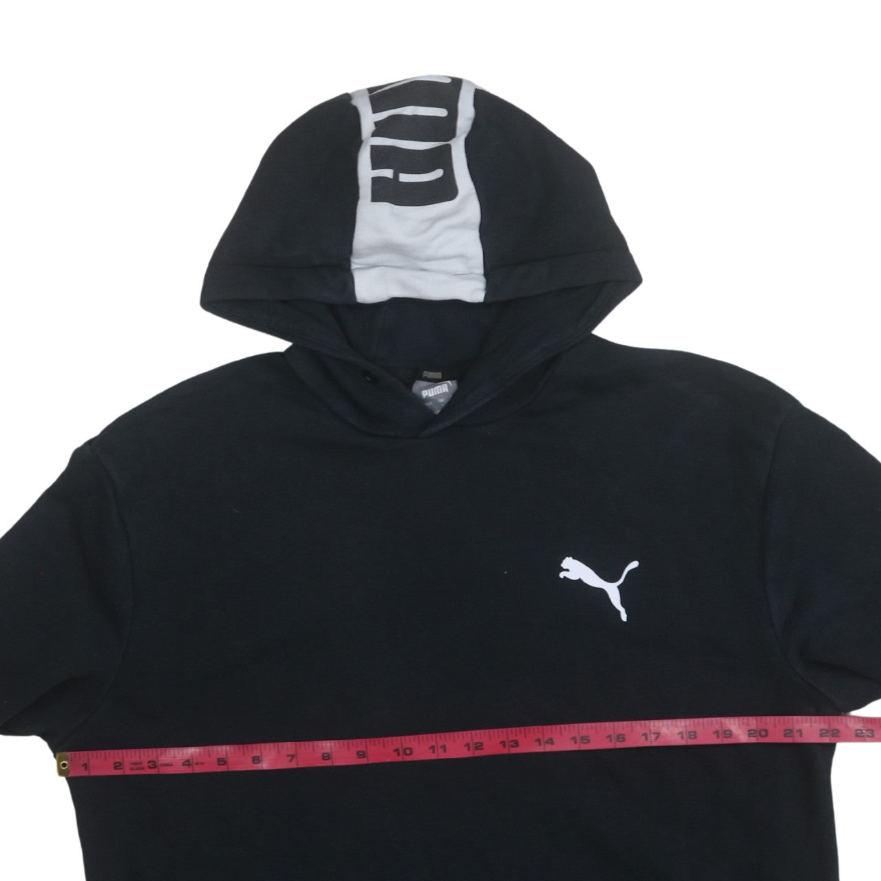 Puma Men's Black L Pullover Hoodie Sports Logo Lightweight