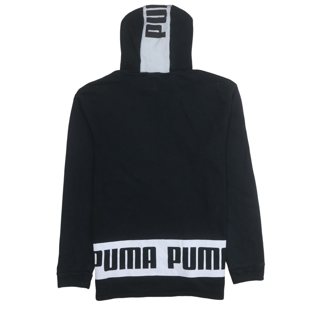 Puma Men's Black L Pullover Hoodie Sports Logo Lightweight