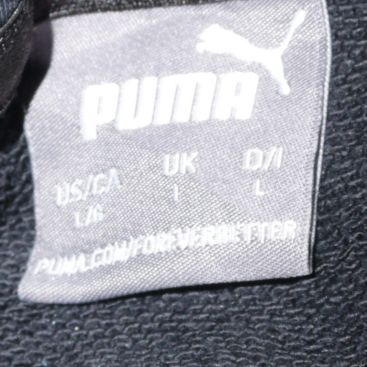 Puma Men's Black L Pullover Hoodie Sports Logo Lightweight