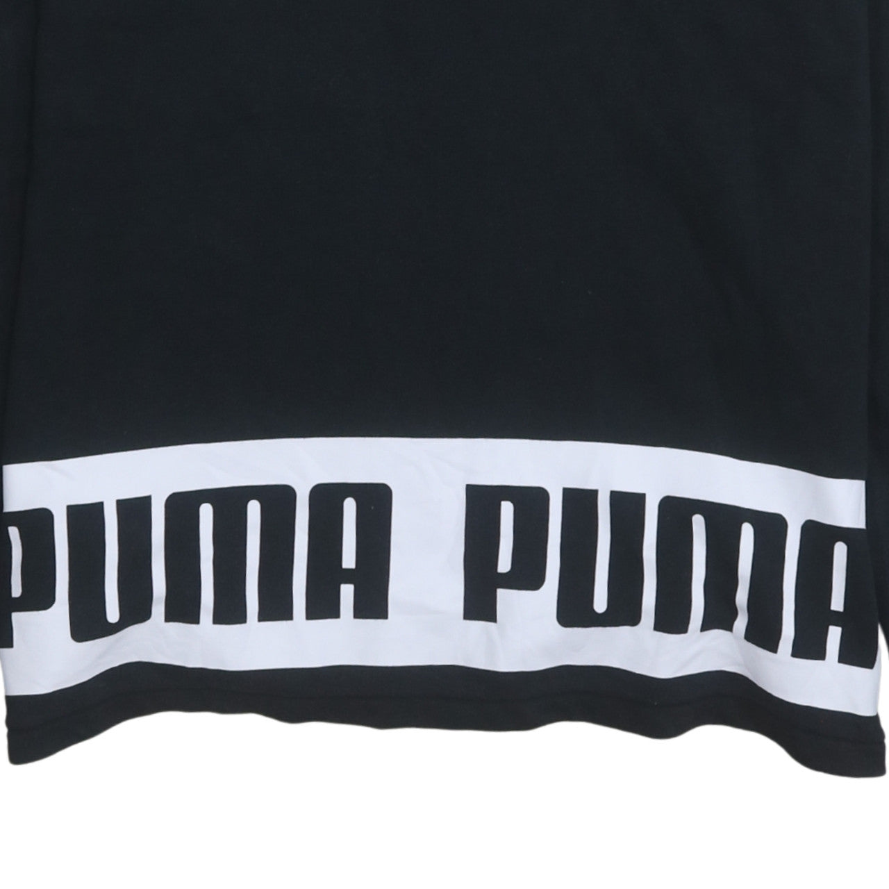 Puma Men's Black L Pullover Hoodie Sports Logo Lightweight