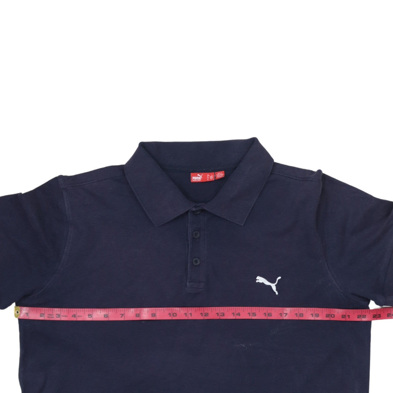 Puma Men’s Blue Cotton Polo Shirt L Regular Fit Sports Style