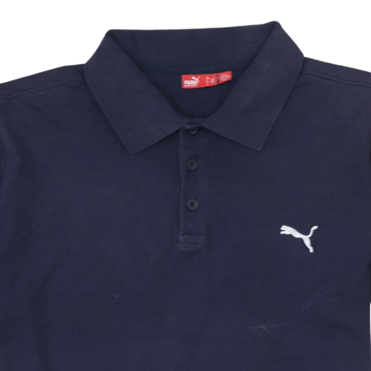 Puma Men’s Blue Cotton Polo Shirt L Regular Fit Sports Style