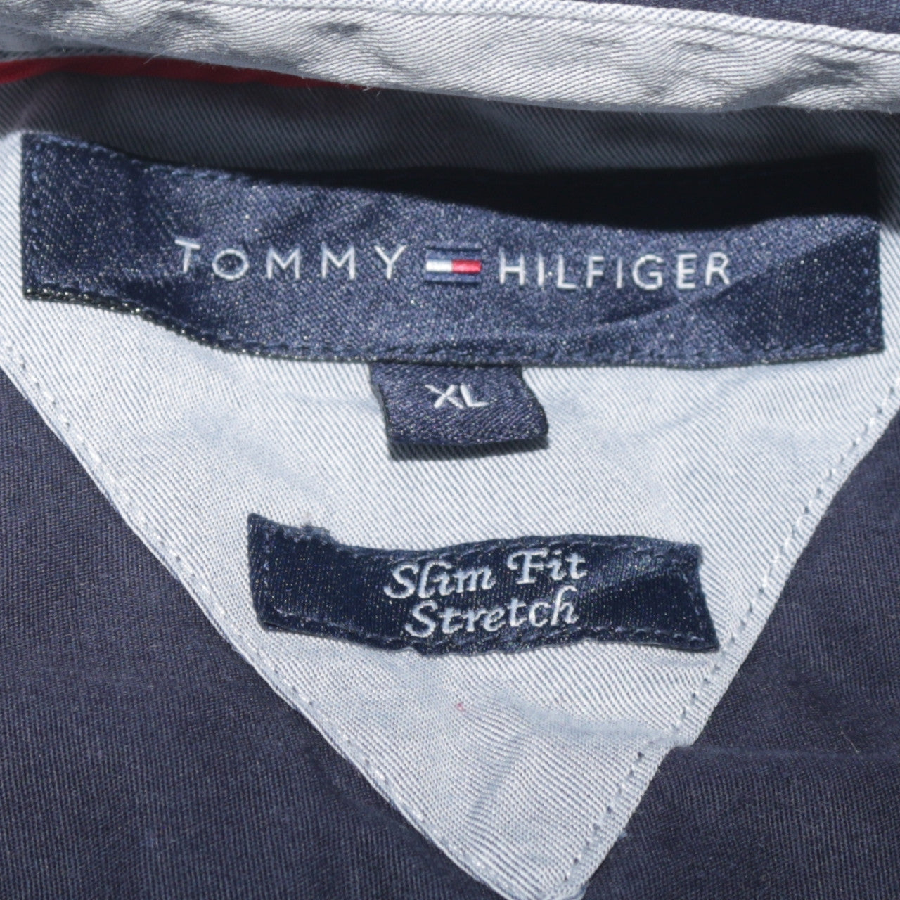 Tommy Hilfiger Men's Blue Slim Fit Stretch Button-Down Shirt XL