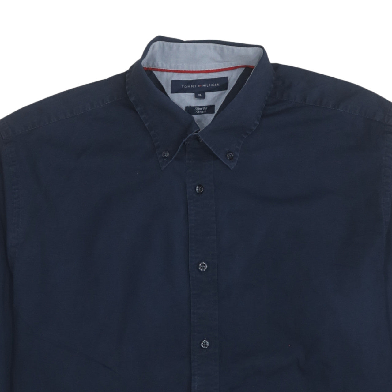 Tommy Hilfiger Men's Blue Slim Fit Stretch Button-Down Shirt XL
