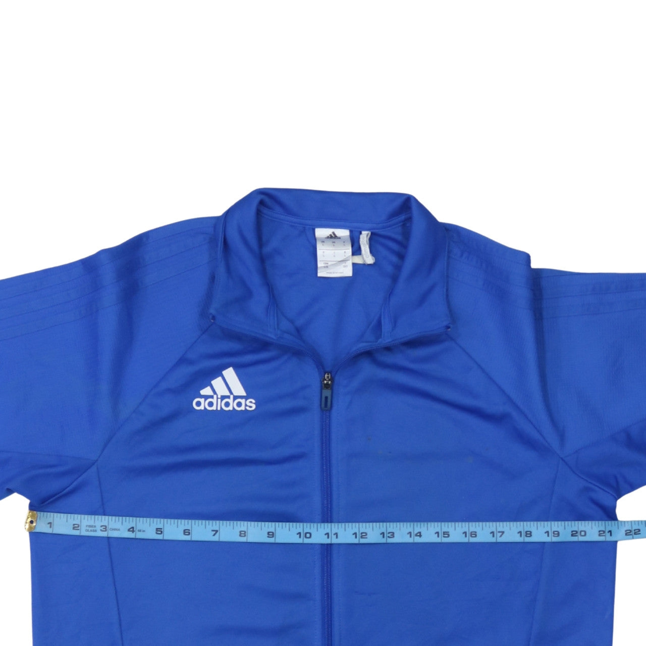 Adidas Men's Blue Climalite Track Jacket Size L Full Zip Sportswear