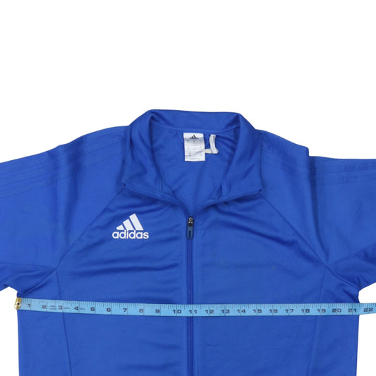 Adidas Men's Blue Climalite Track Jacket Size L Full Zip Sportswear