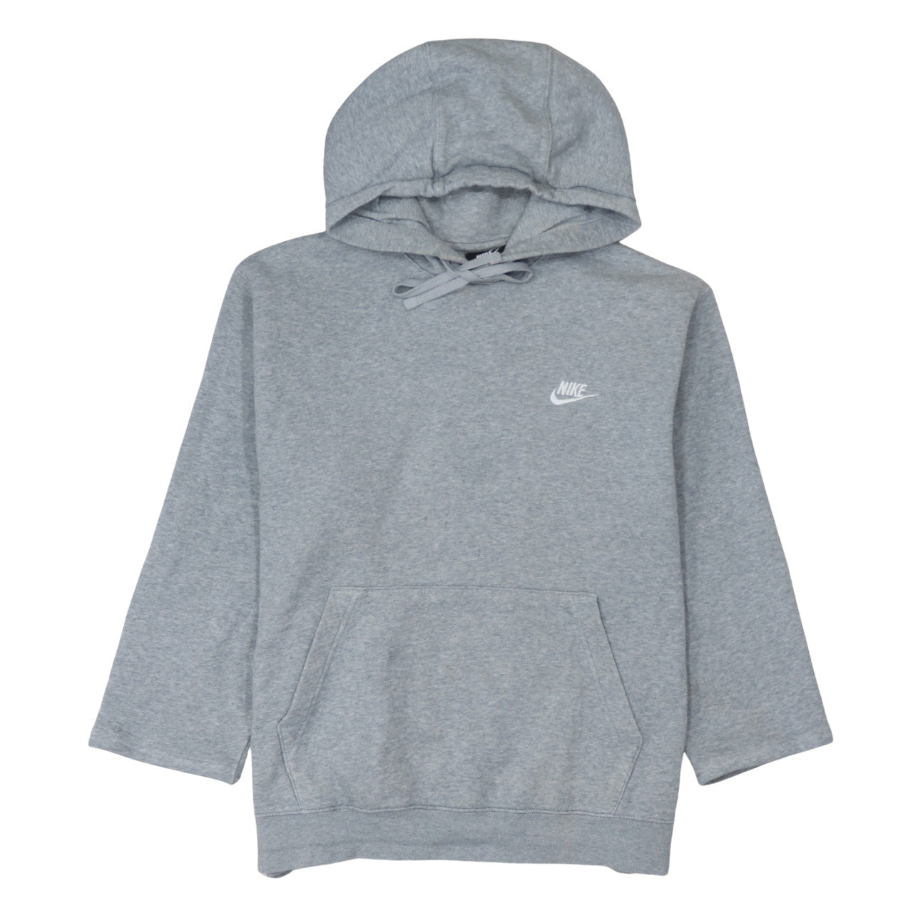 Nike Women Grey Pullover Hoodie Medium Cotton Blend Sportswear