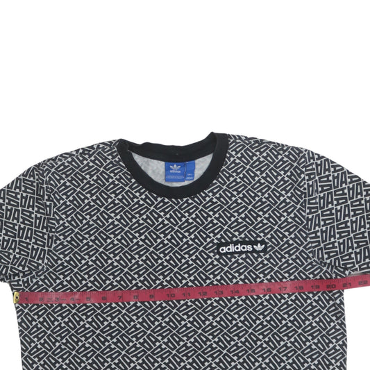 Adidas Men's Black Graphic Logo Anichkov Tee Size L