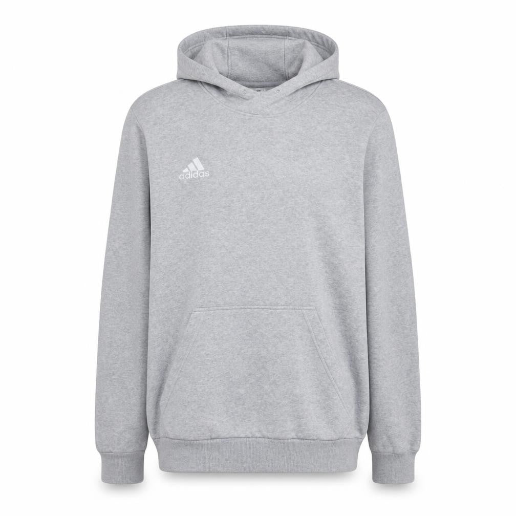 Adidas Men's Grey Pullover Hoodie L Fleece Sportswear Sweatshirt