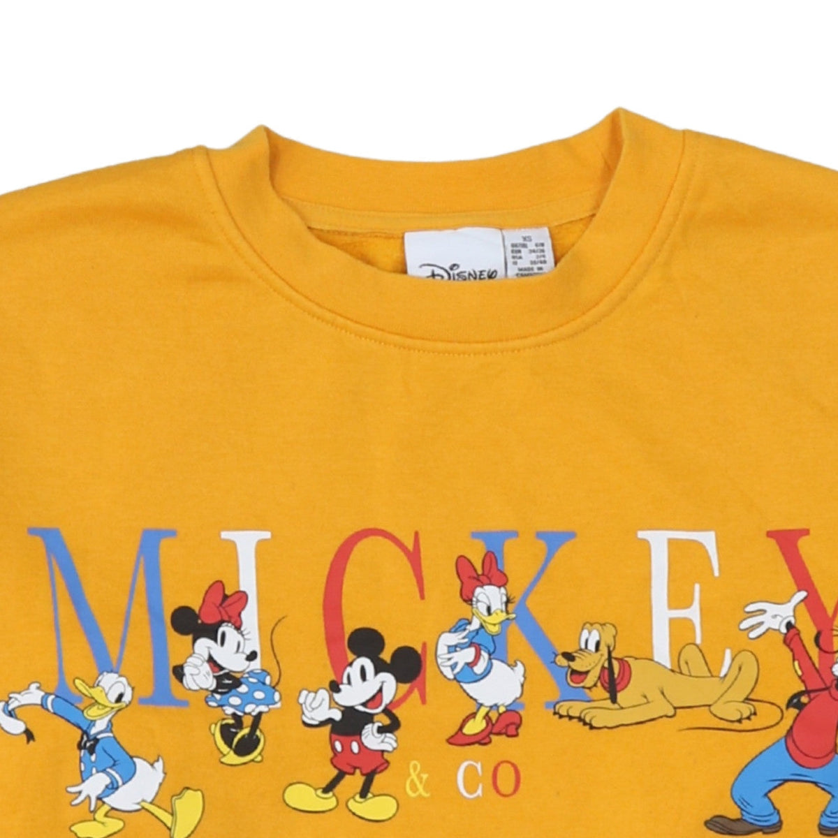 Additional view of Disney Women’s Yellow Mickey & Co Sweatshirt XS Primark Cares