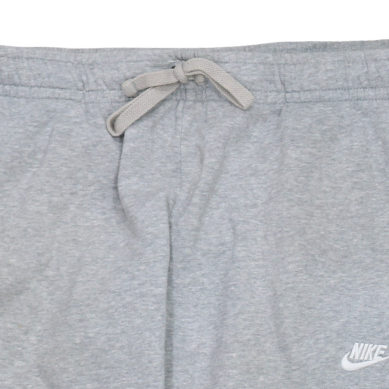 Nike Men Grey Fleece Jogger Sweatpants L Regular Fit Drawstring Trousers