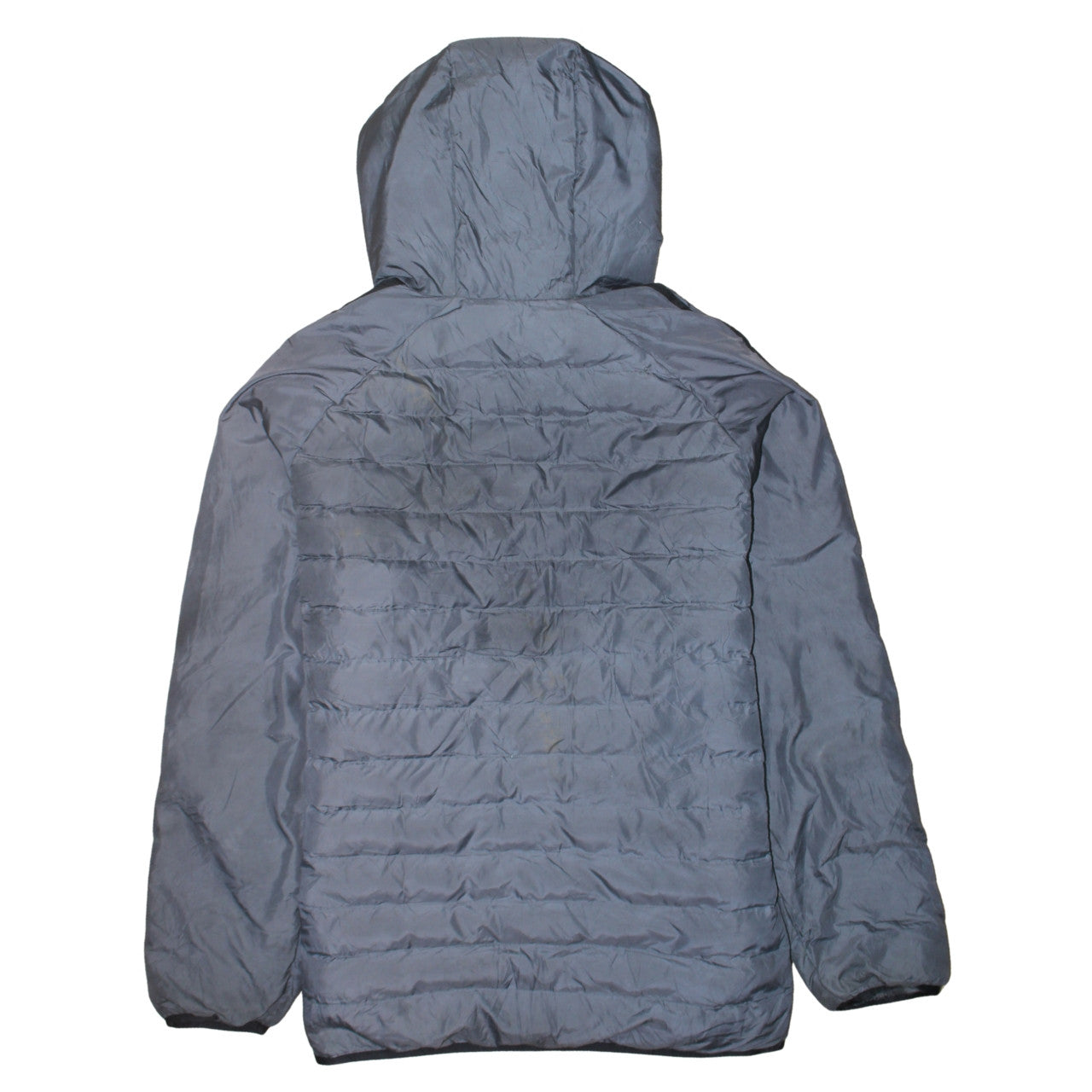 Adidas Mens Grey 2XL Puffer Jacket Hooded Full Zip Sportswear