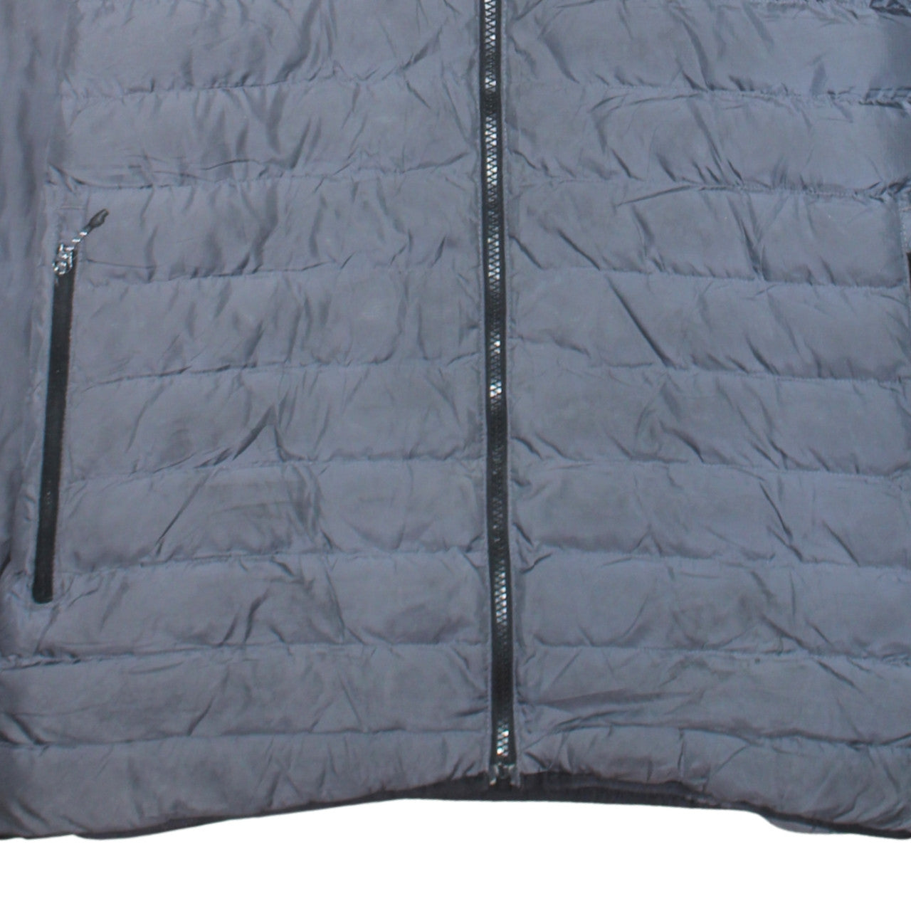 Adidas Mens Grey 2XL Puffer Jacket Hooded Full Zip Sportswear