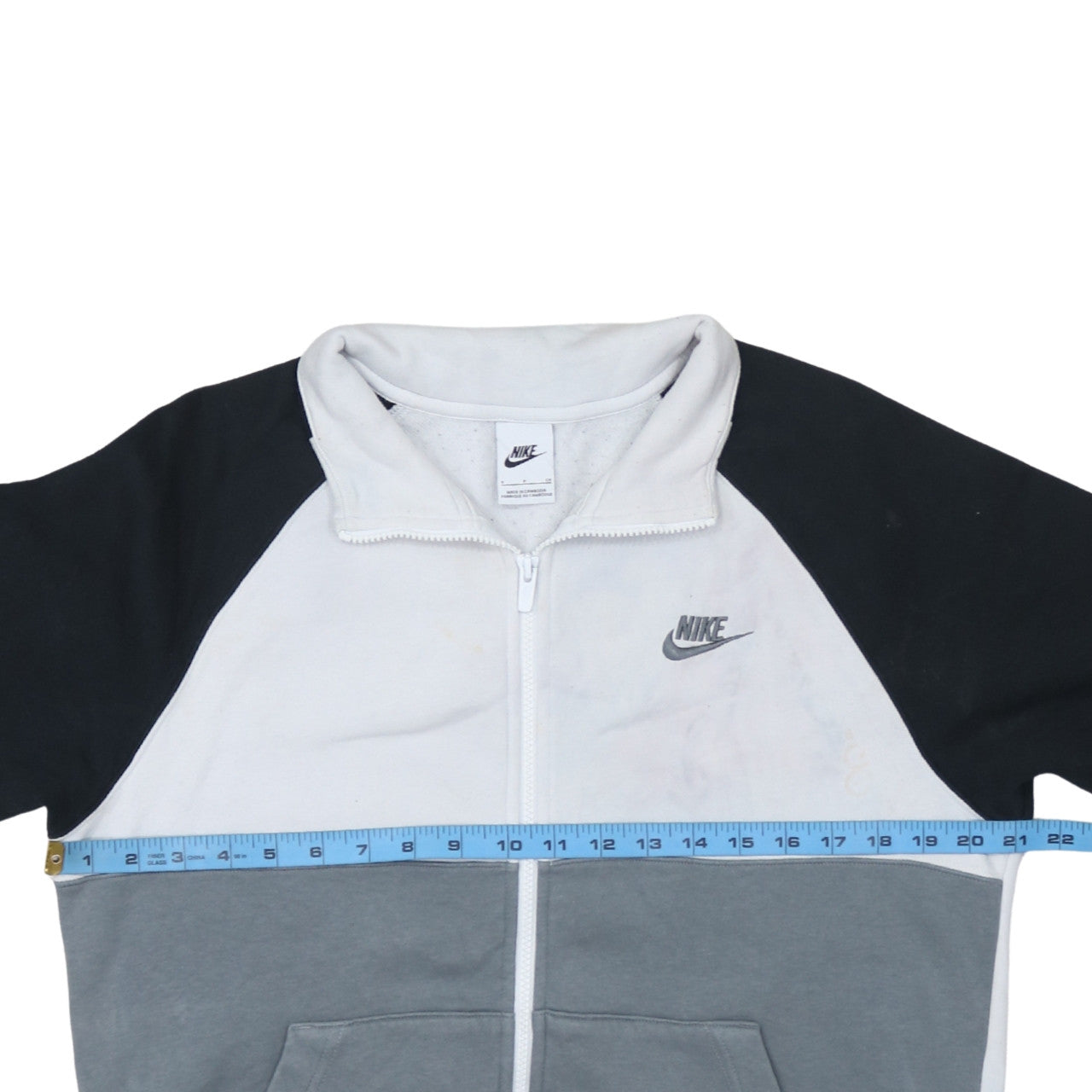 Nike Men's Black White Grey Full Zip Track Jacket Size S
