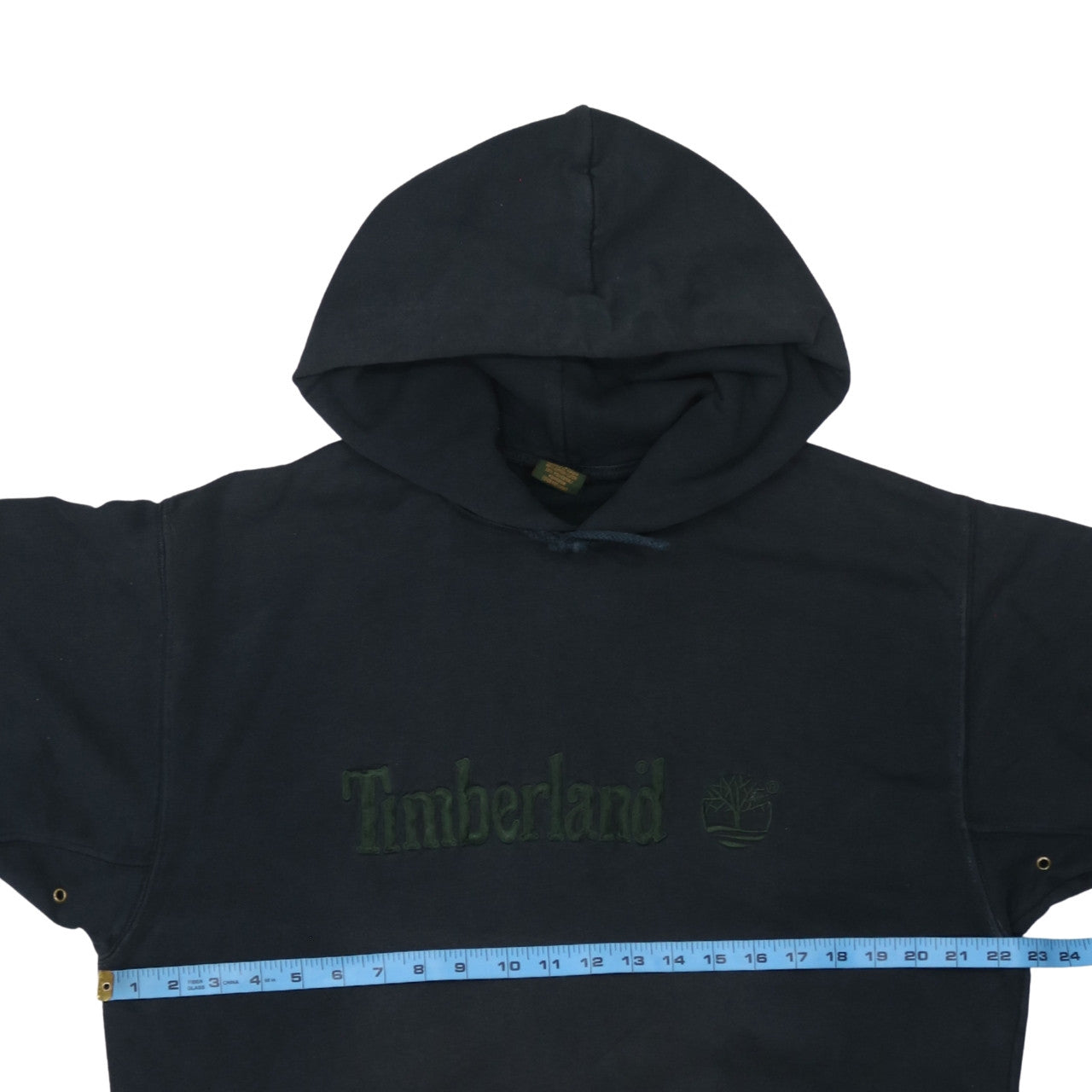 Timberland Men's Black Pullover Hoodie M Embroidered Logo Fleece