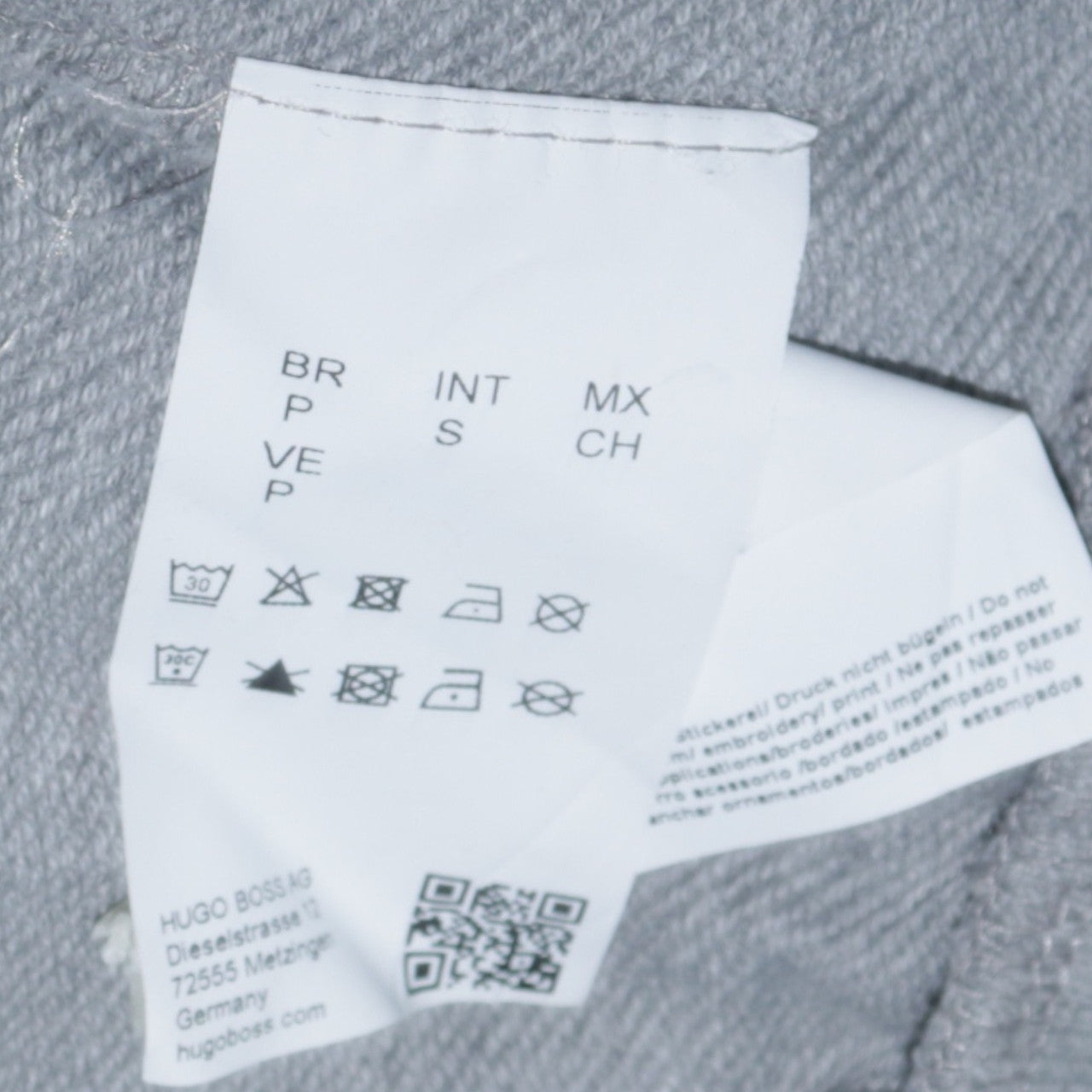 Hugo Boss Men's Grey Full Zip Hooded Sweatshirt Size S Regular Fit
