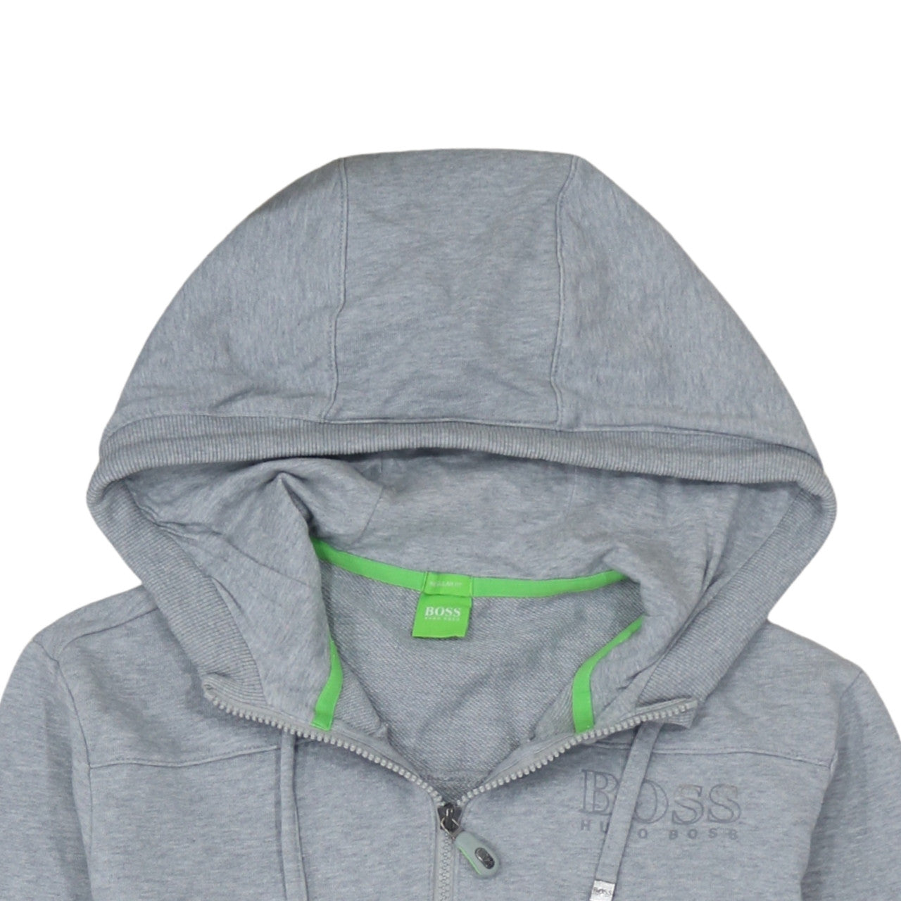 Hugo Boss Men's Grey Full Zip Hooded Sweatshirt Size S Regular Fit