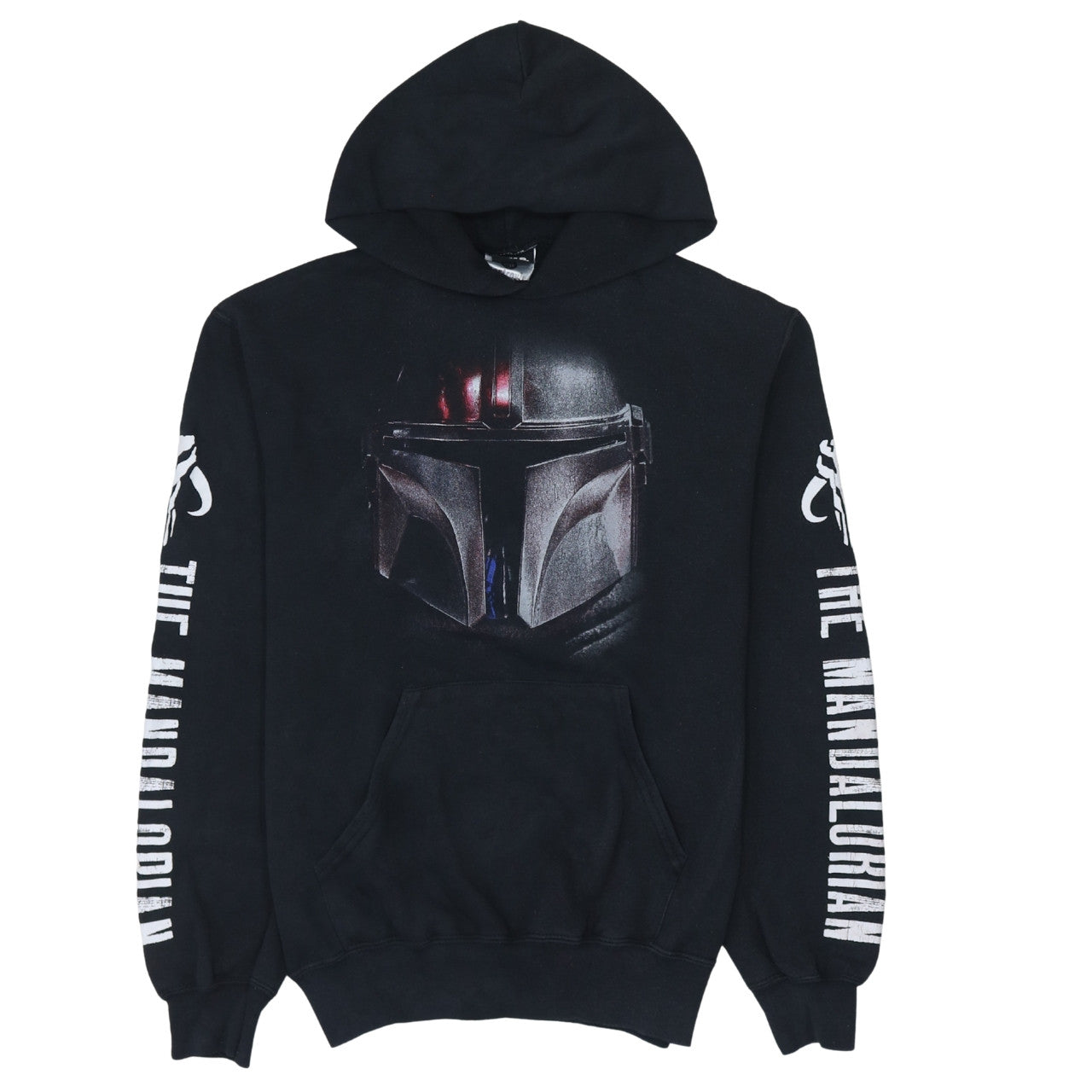Nastrovia Mens Black The Mandalorian Pullover Hoodie Size S