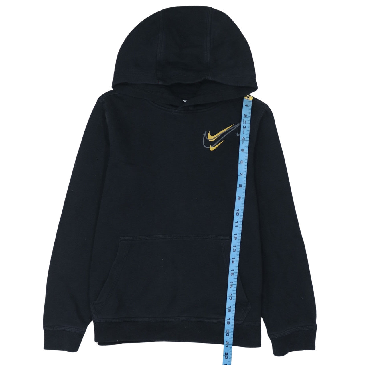 Nike Boys Black Pullover Hoodie 13-14 Years Logo Fleece Sweatshirt