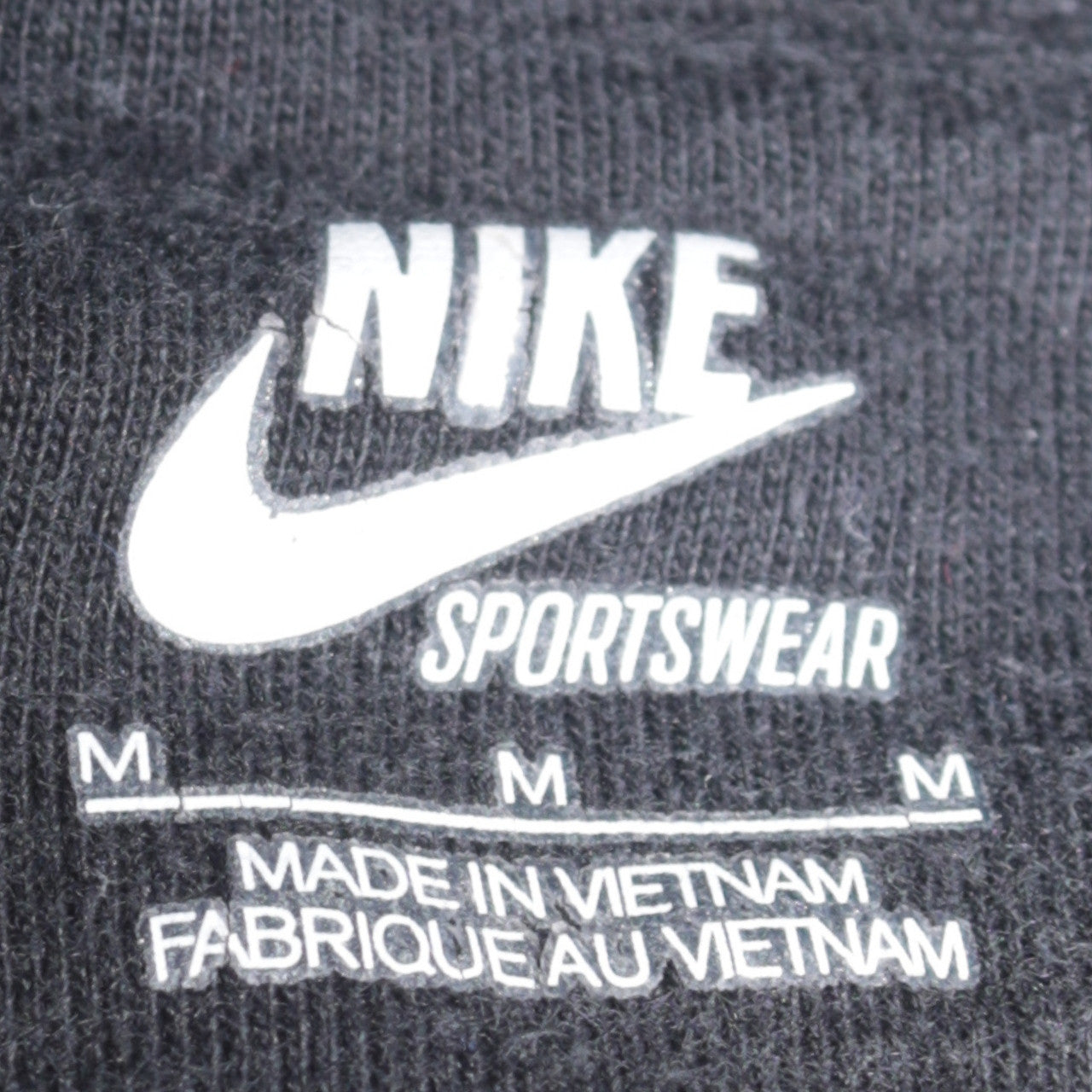 Nike Sportswear Women's Black Henley Hoodie Size M Cotton Blend