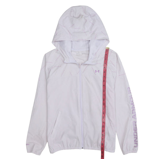 Under Armour Women's White Hooded Lightweight Sports Jacket Size S