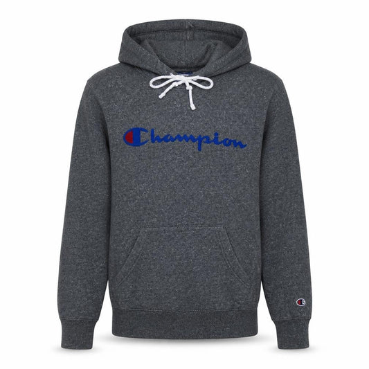 Champion Men's Grey Small Pullover Hoodie with Logo
