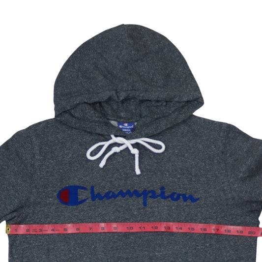 Champion Men's Grey Small Pullover Hoodie with Logo