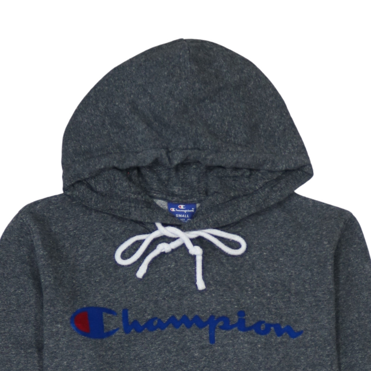 Champion Men's Grey Small Pullover Hoodie with Logo