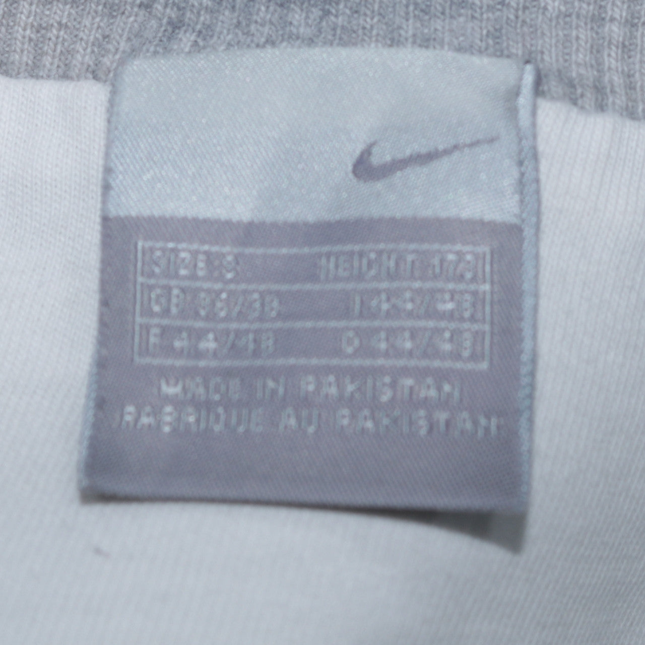 Nike Men's Grey Pullover Sweatshirt S Crew Neck Fleece Regular Fit